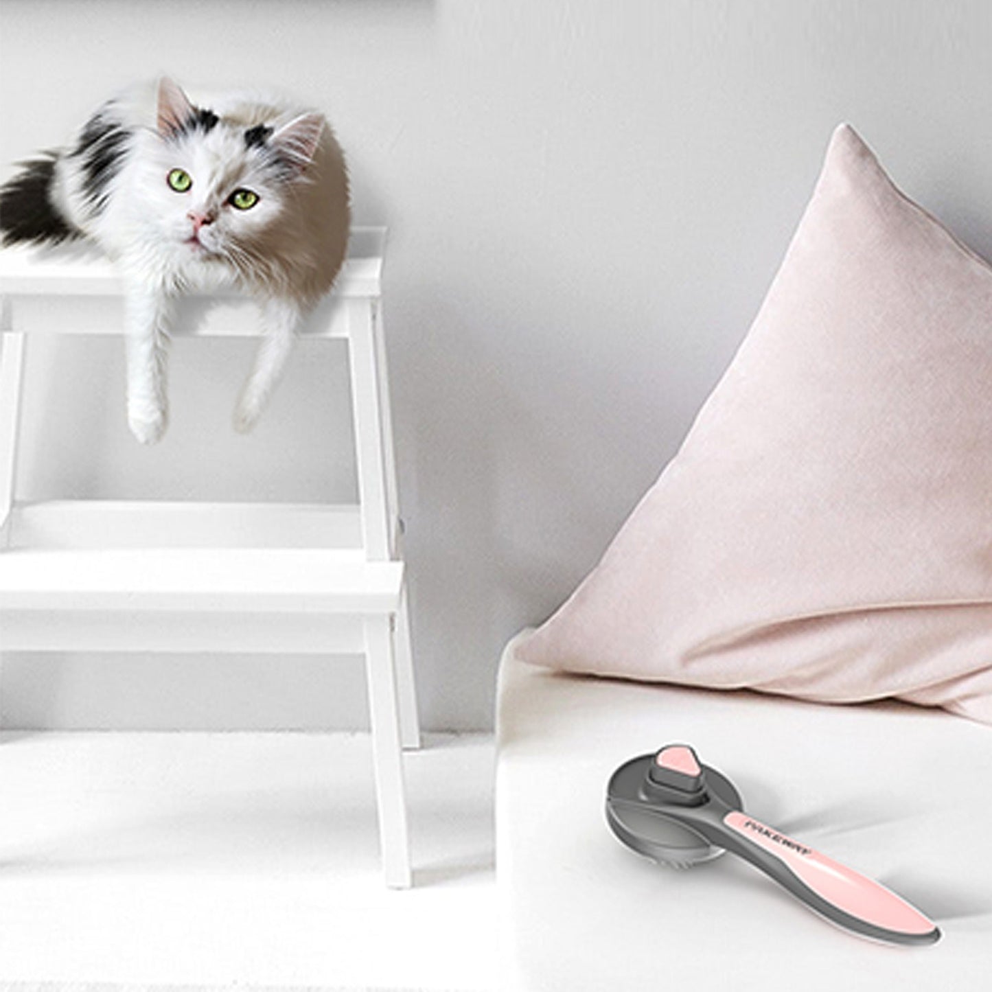 PAKEWAY Cat Brush Self Cleaning Slicker Brush Dog Pet Pumpkin Brush for Shedding and Grooming