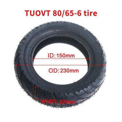10-inch Electric Scooter Tire 80 / 65-6 Inner Outer Thickened Tire Inner Tube Tire Part