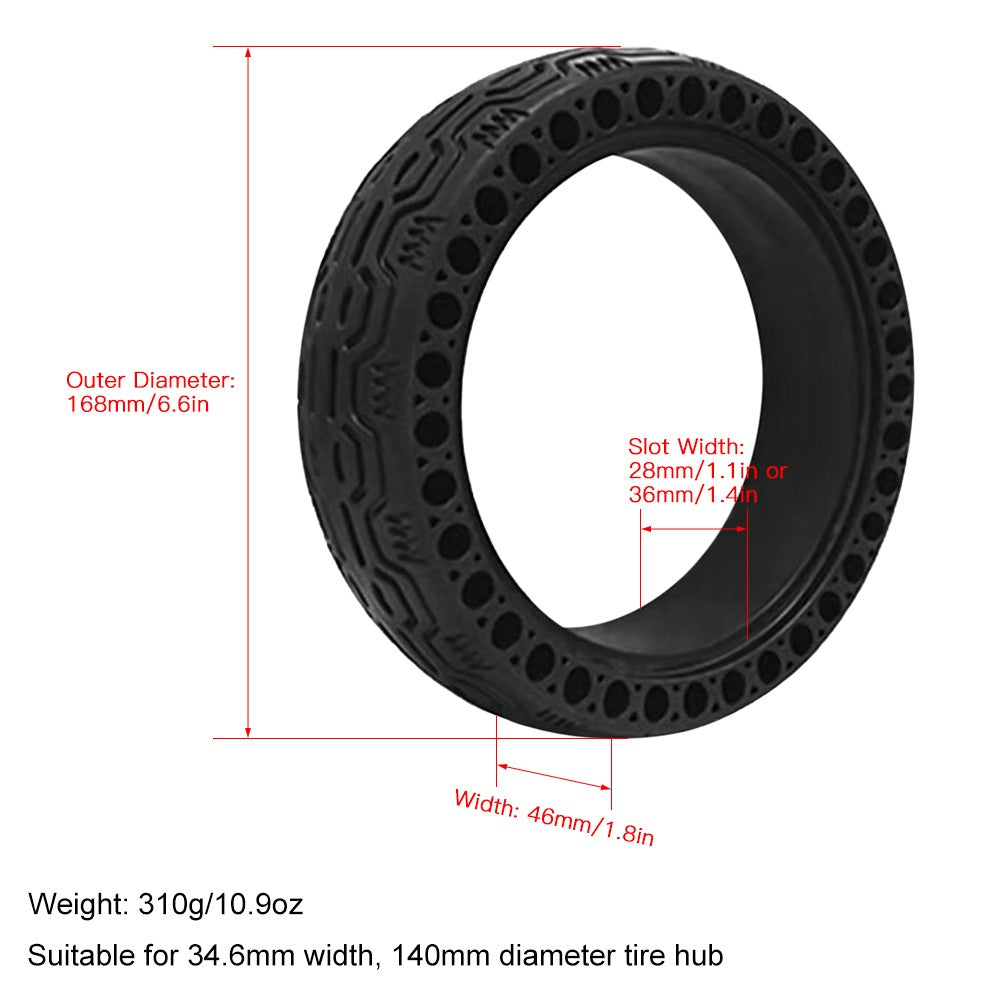 Honeycomb Solid Tire 6.5-inch Electric Scooter Wheels Replacement Tire