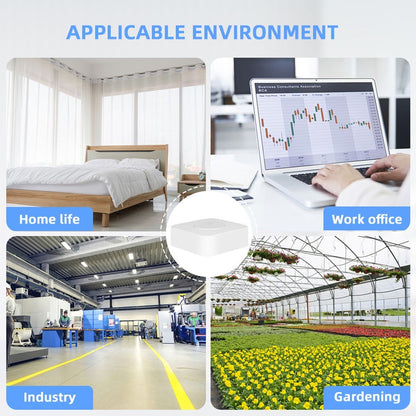 Tuya WiFi Smart Air Quality Monitor 6-in-1 PM2.5 / Formaldehyde / TVOC / CO2 / Temperature / Humidity Air Quality Tester with Real Time Display