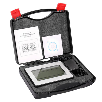 EU Plug Professional LCD Data Logging Formaldehyde Detector with Air Temperature Humidity Barometric Pressure Detection