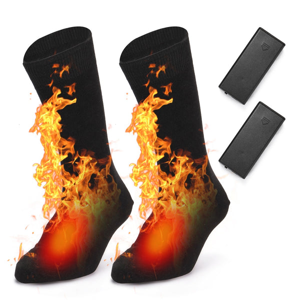 1Pair Heated Socks Battery Powered Cold Weather Thermal Heating Socks Electric Heated Foot Warmer for Hunting Skiing Campin