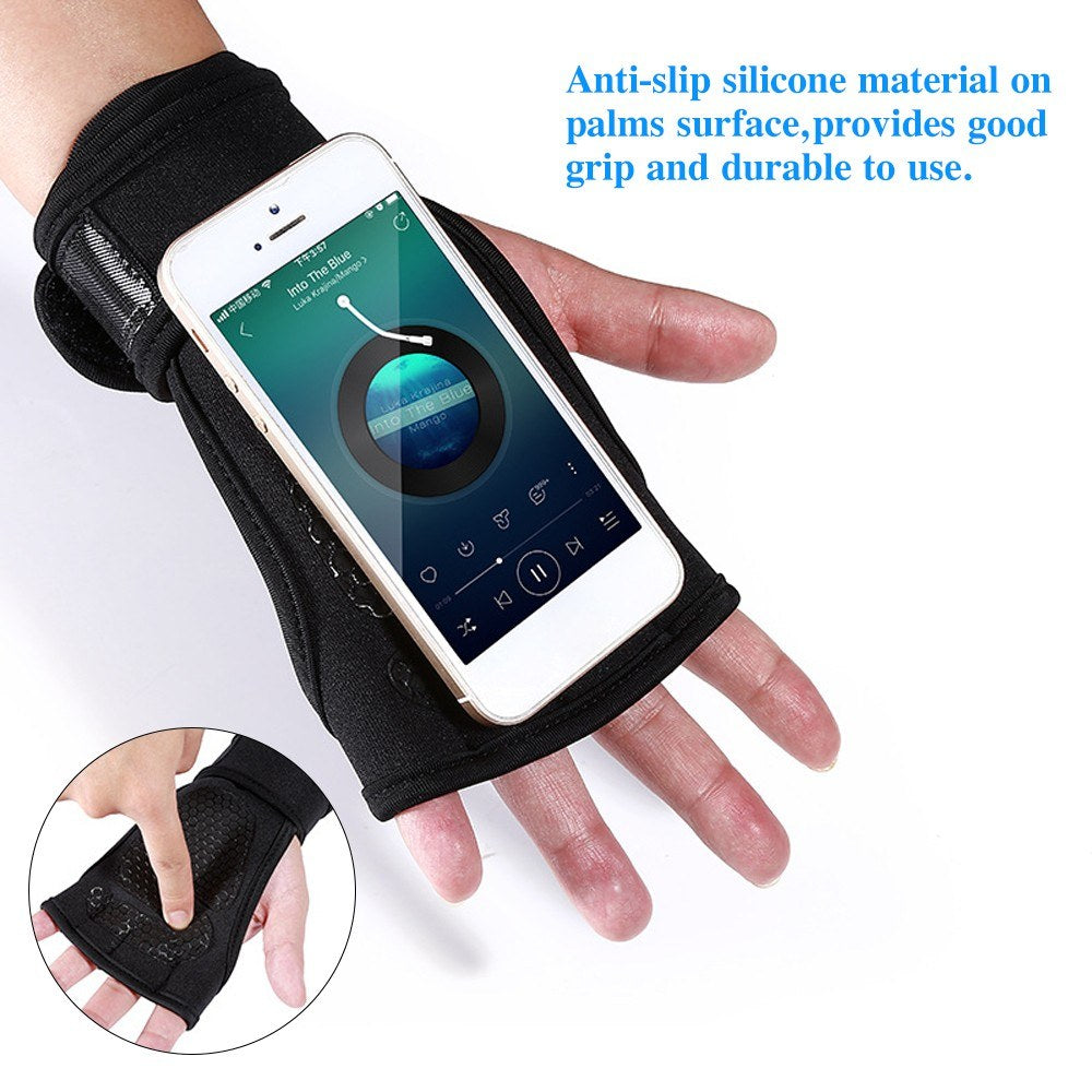 1 Pair Sports Ventilated Workout Gloves Lifting Pads Hand Protector with Integrated Wrist Wraps for Weight Lifting, Training, Fitness, Exercise