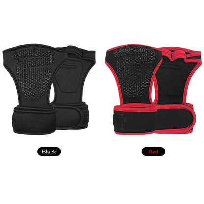 1 Pair Sports Ventilated Workout Gloves Lifting Pads Hand Protector with Integrated Wrist Wraps for Weight Lifting, Training, Fitness, Exercise