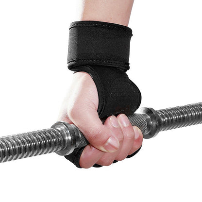 1 Pair Sports Ventilated Workout Gloves Lifting Pads Hand Protector with Integrated Wrist Wraps for Weight Lifting, Training, Fitness, Exercise