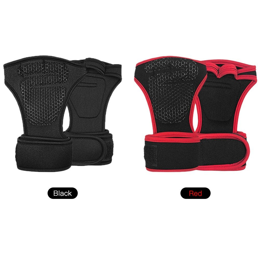 1 Pair Sports Ventilated Workout Gloves Lifting Pads Hand Protector with Integrated Wrist Wraps for Weight Lifting, Training, Fitness, Exercise