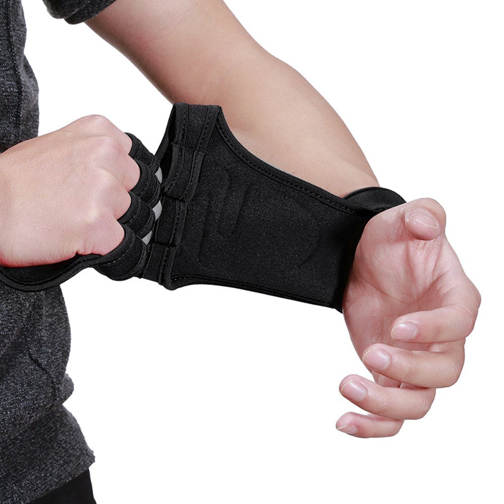 1 Pair Sports Ventilated Workout Gloves Lifting Pads Hand Protector with Integrated Wrist Wraps for Weight Lifting, Training, Fitness, Exercise