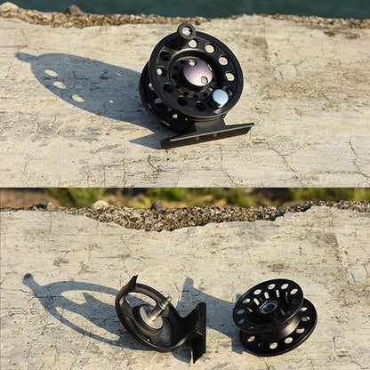 LEO Left / Right Interchangeable 3BB Ball Bearing Full Metal Fly Fish Reel Rafting Ice Fishing Wheel