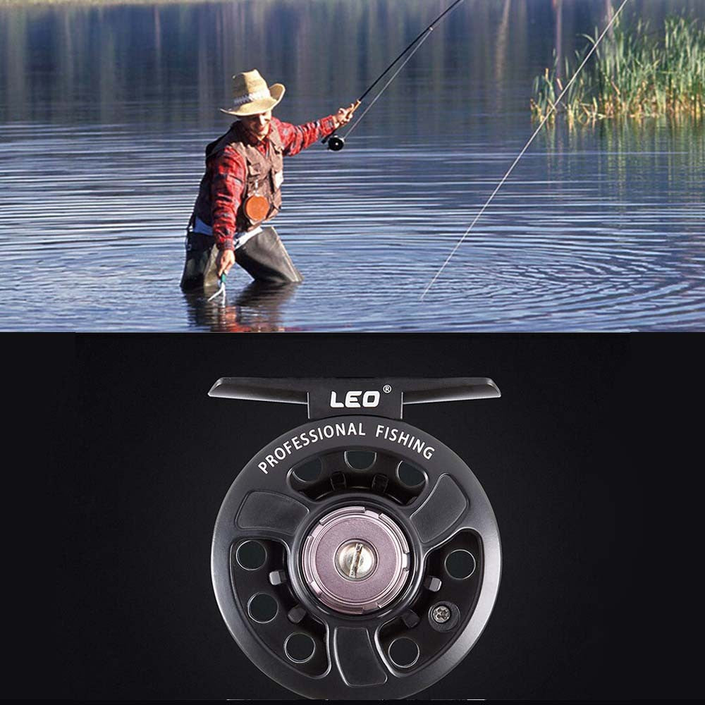 LEO Left / Right Interchangeable 3BB Ball Bearing Full Metal Fly Fish Reel Rafting Ice Fishing Wheel