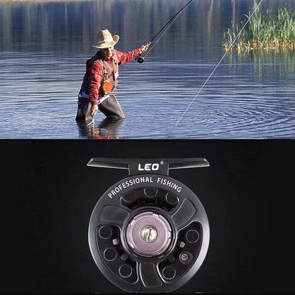 LEO Left / Right Interchangeable 3BB Ball Bearing Full Metal Fly Fish Reel Rafting Ice Fishing Wheel
