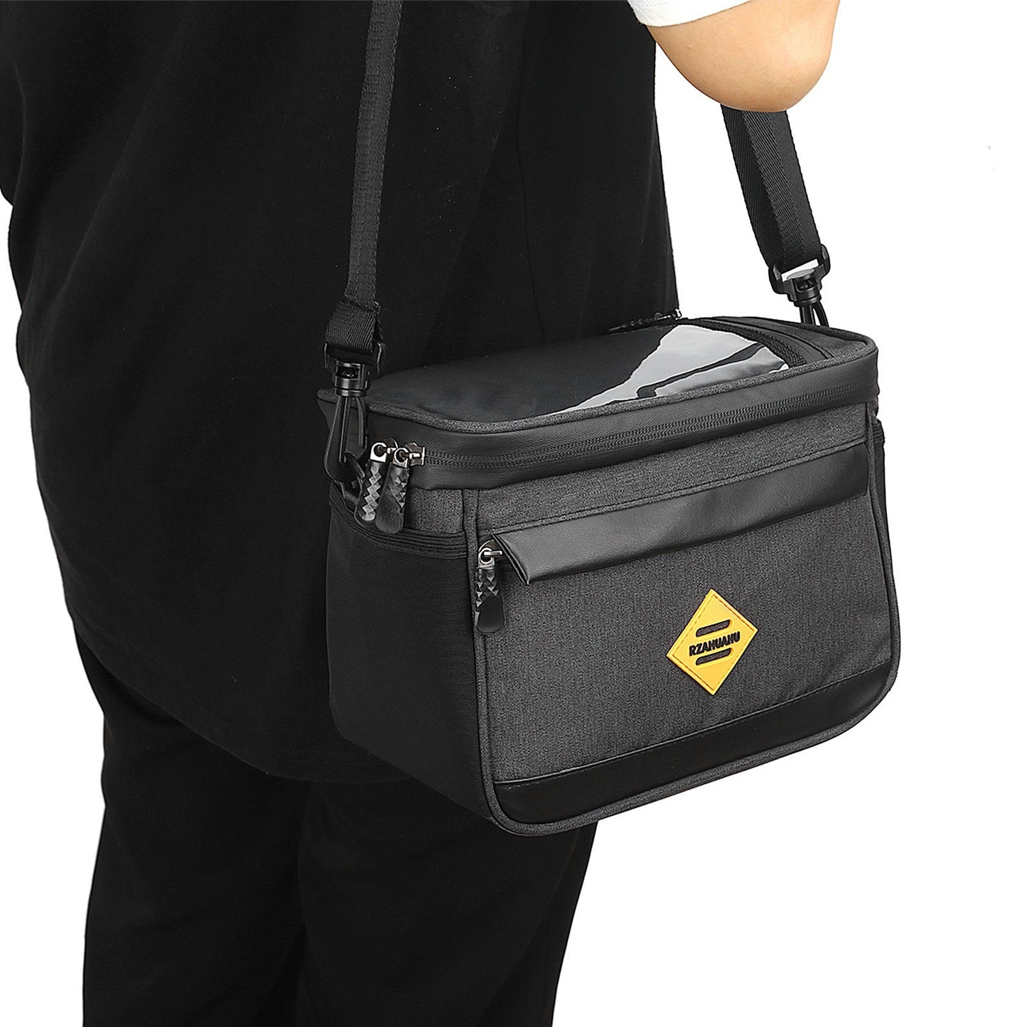 Multi-functional Cycling Insulated Bike Cooler Bag Anti-wear Water Resistant Bike Handlebar Bag Pannier with Bike Phone Mount
