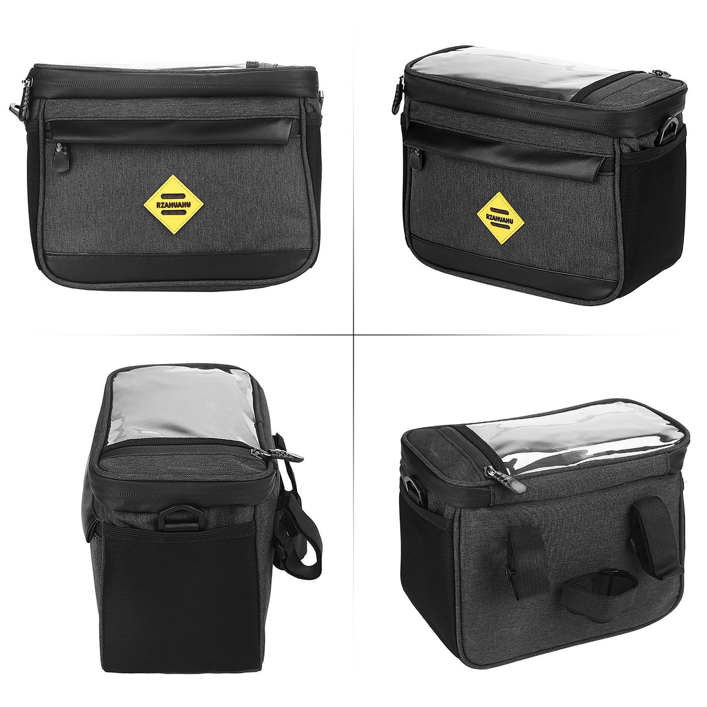 Multi-functional Cycling Insulated Bike Cooler Bag Anti-wear Water Resistant Bike Handlebar Bag Pannier with Bike Phone Mount