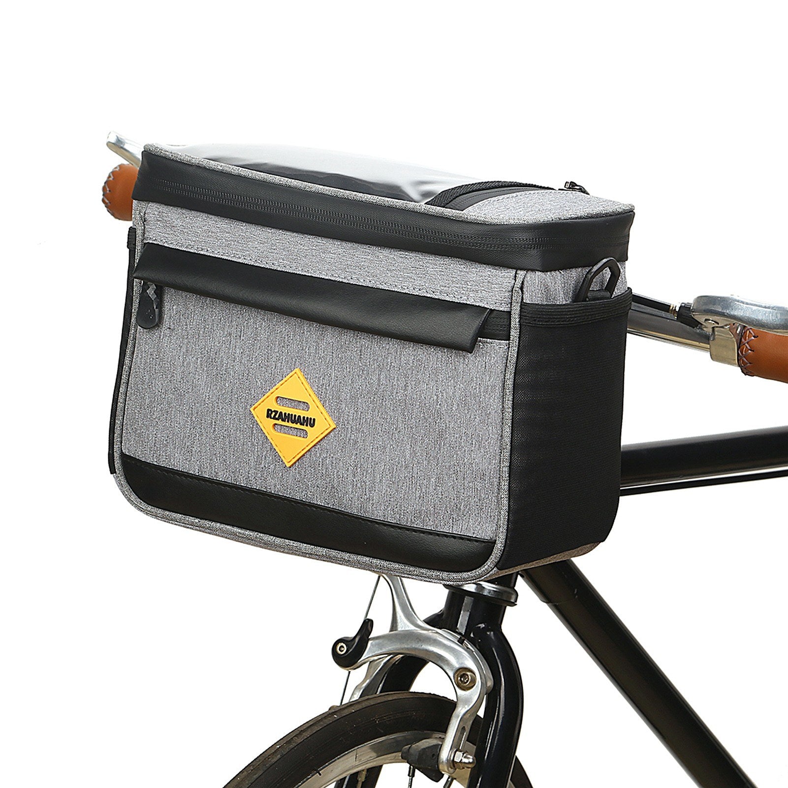 Multi-functional Cycling Insulated Bike Cooler Bag Anti-wear Water Resistant Bike Handlebar Bag Pannier with Bike Phone Mount