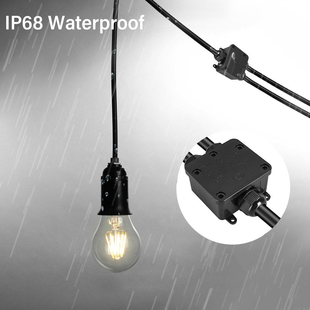 IP68 Waterproof Outdoor Electrical Junction Box Underground Cable Wires Power Cord Connector
