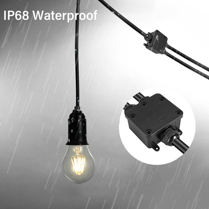IP68 Waterproof Outdoor Electrical Junction Box Underground Cable Wires Power Cord Connector
