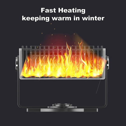 12V Car Heater 150W 2-in-1 Auto Heater Fan Fast Heating Cooling Air Purify 180-degree Rotary Defroster Defogger