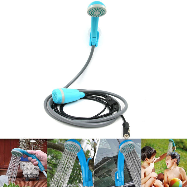 Portable Outdoor Shower Kit Handheld Rechargeable Showerhead 12V Camping Showers for Outdoor Camping Car Washing Dog Cleaning