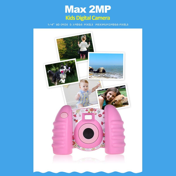 Kids Digital Camera 1.44-inch TFT Screen 2MP HD Video Camcorder with 0.3MP CMOS Sensor for Boy Girl Toy Gift