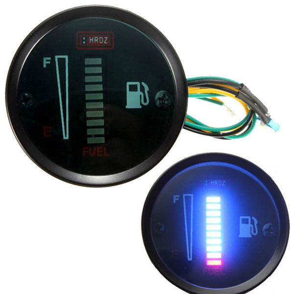 Auto Motorcycle Modified Fuel Meter 52MM 12V DC Universal LED Display Fuel Level Gauge for Boat Truck RV