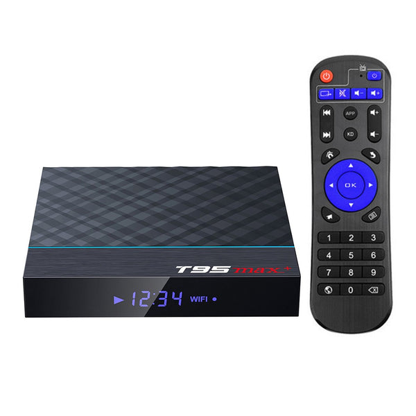 T95 MAX Plus Smart TV Box Android 9.0 Set Top Box S905X3 64 Bit 2.4G+5G Dual-band WiFi UHD 8K VP9 H.265 Media Player