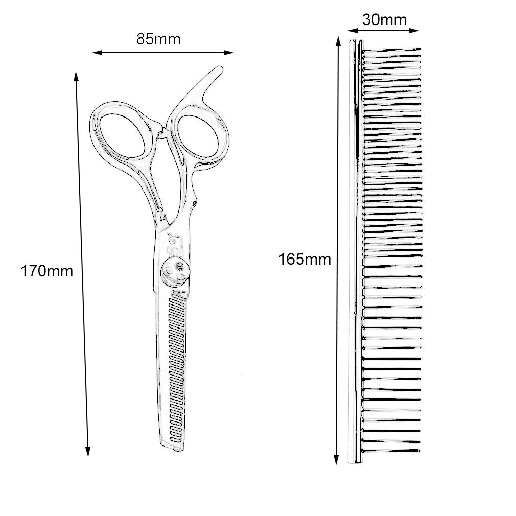 6PCS/Set Professional Pets Grooming Scissors Set Shears Hairdressing Haircut Tools Kit