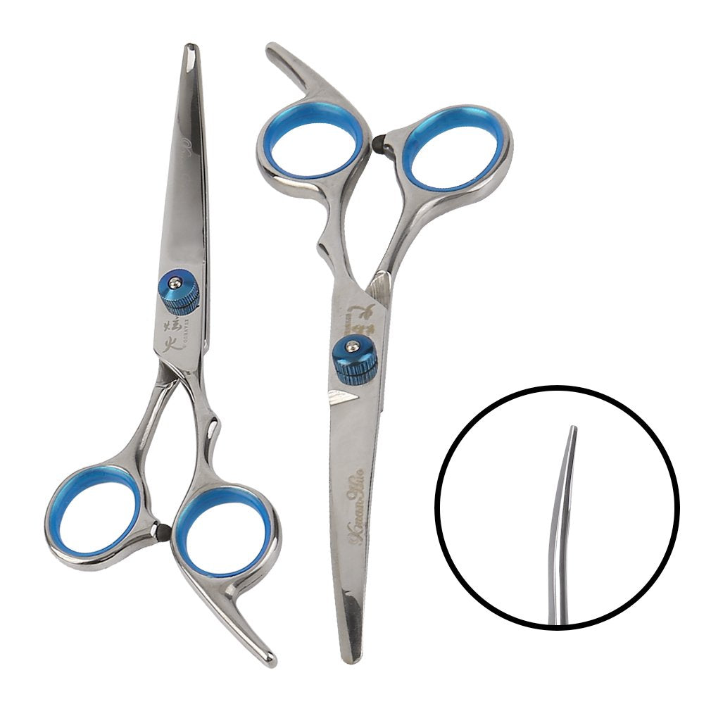 6PCS/Set Professional Pets Grooming Scissors Set Shears Hairdressing Haircut Tools Kit