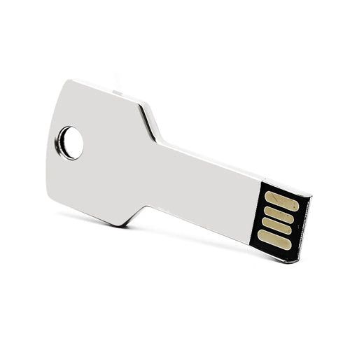 Premium Metal Key Design USB Flash Memory Drive, 4/8/16/32/64GB Available;32GB;Silver Color